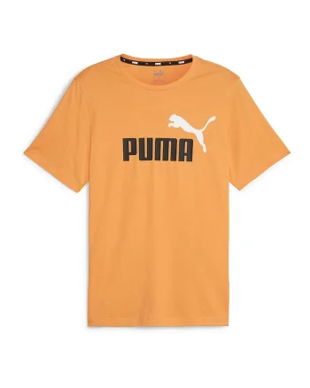 Tricou de bumbac cu imprimeu logo Essentials+2, Portocaliu persan