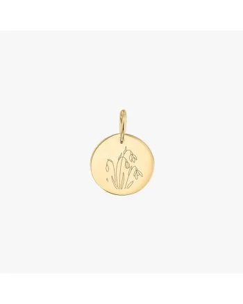 Pandantiv din aur Birth Flower - January Snowdrop