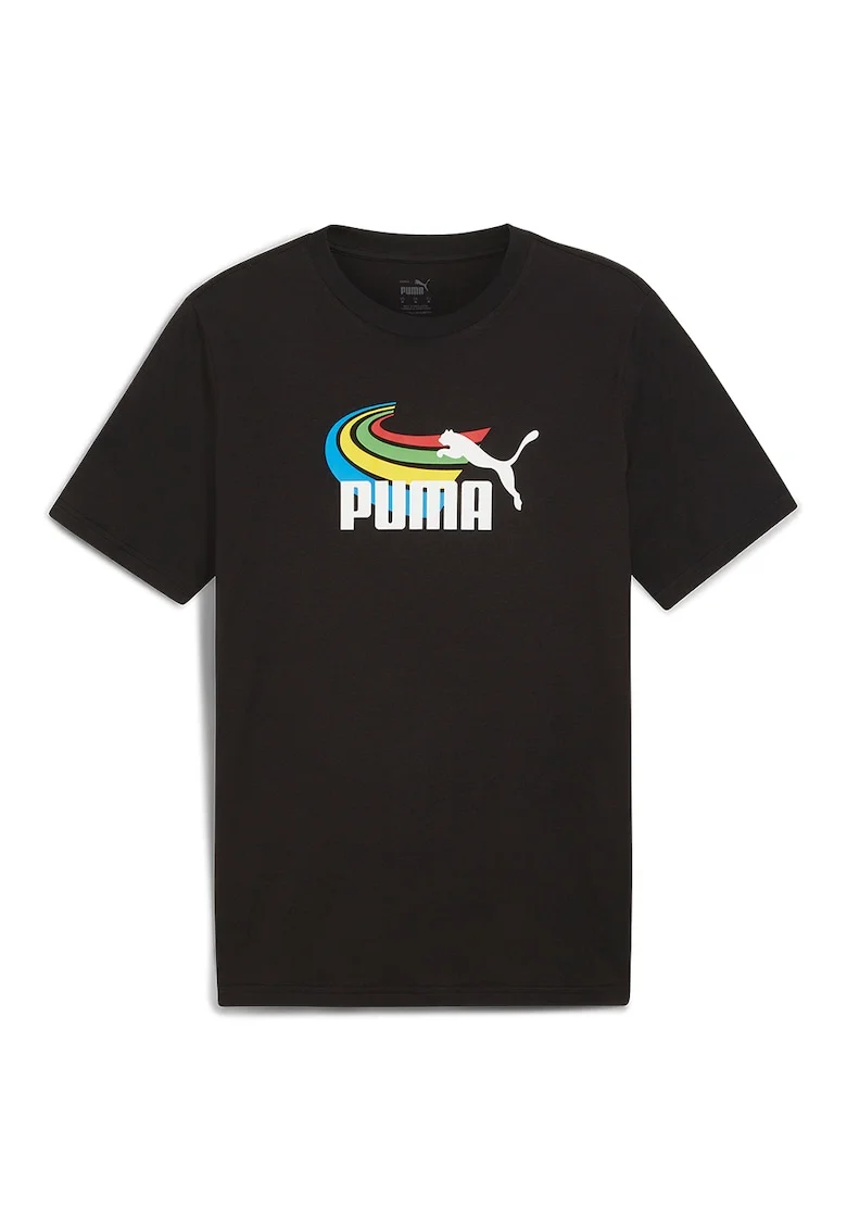 Tricou cu imprimeu Summer Sports, Alb/Negru