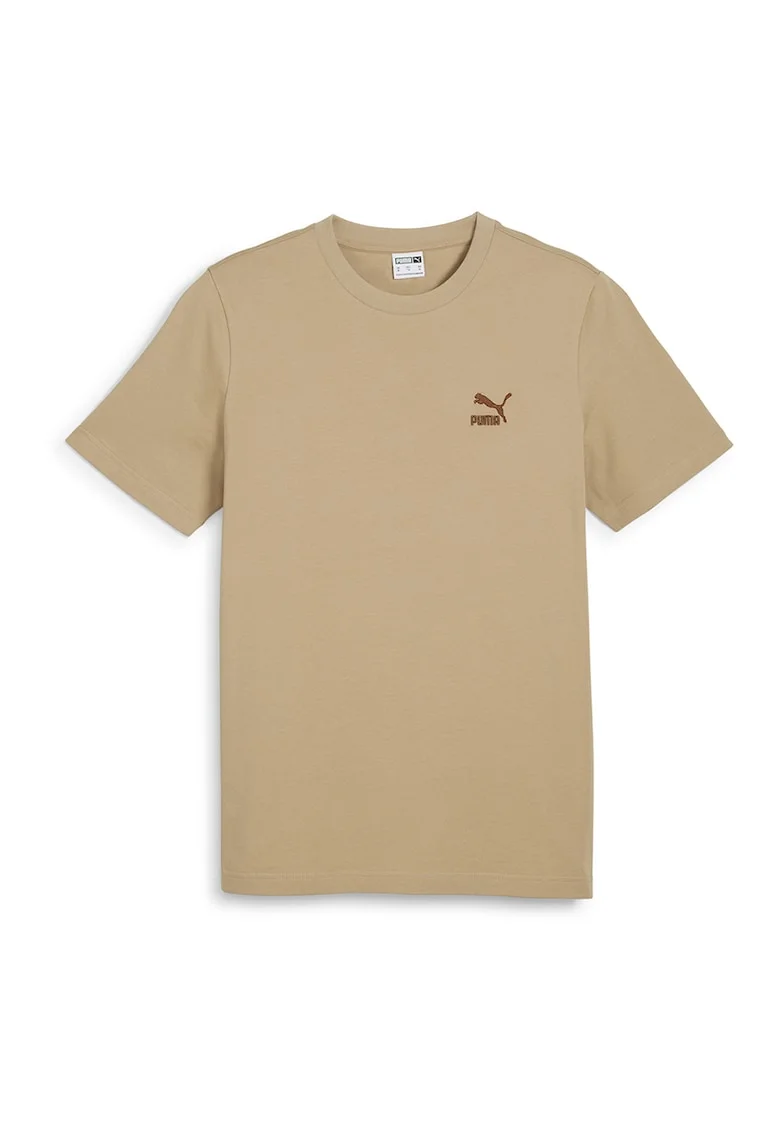 Tricou din bumbac cu decolteu la baza gatului Classics, Bej