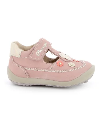 Pantofi sport de piele cu velcro si decupaje