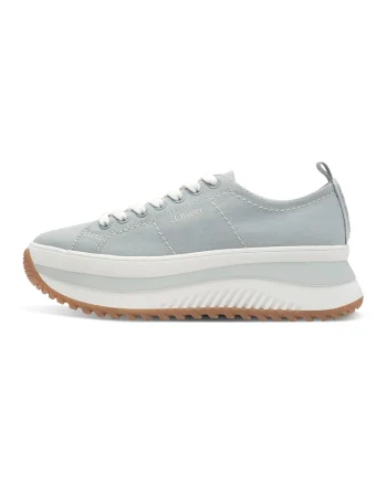 Pantofi sport flatform cu detaliu logo, Albastru pal