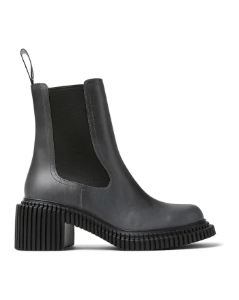 Ghete Chelsea din piele, Negru