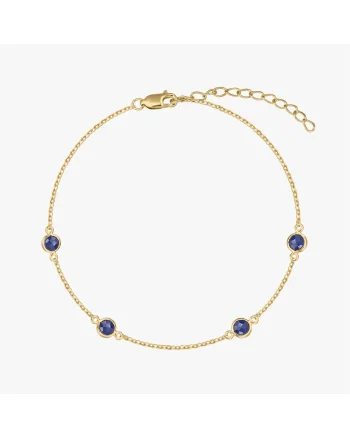 Bratara din argint Birthstone Golden September - Safir