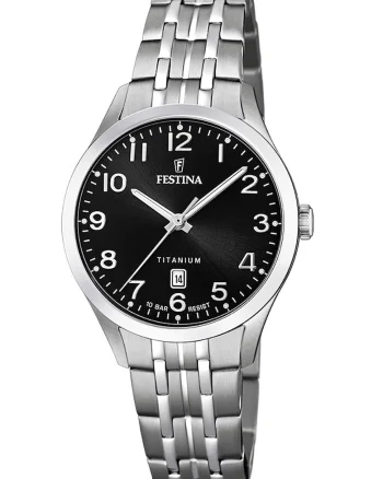 Ceas quartz din titan, Argintiu