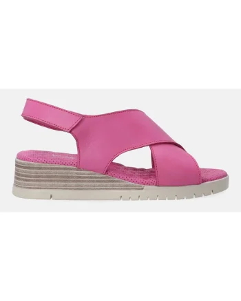 Sandale din piele, cu talpa wedge