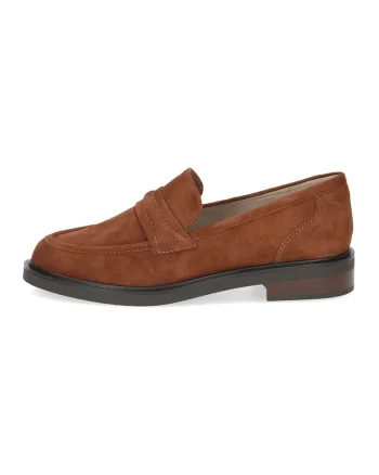 Pantofi loafer uni de piele, Maro scortisoara