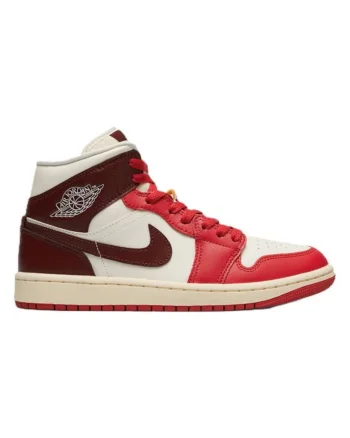 Pantofi sport dama  WMNS AIR JORDAN 1 MID, Piele ecologica, Bej, Bej