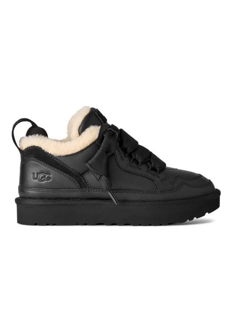 Pantofi sport dama  Lowmel LTHR, Piele naturala, Negru, Negru