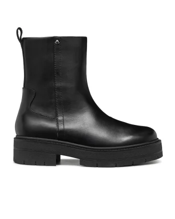 Ghete de piele cu fermoar, Negru