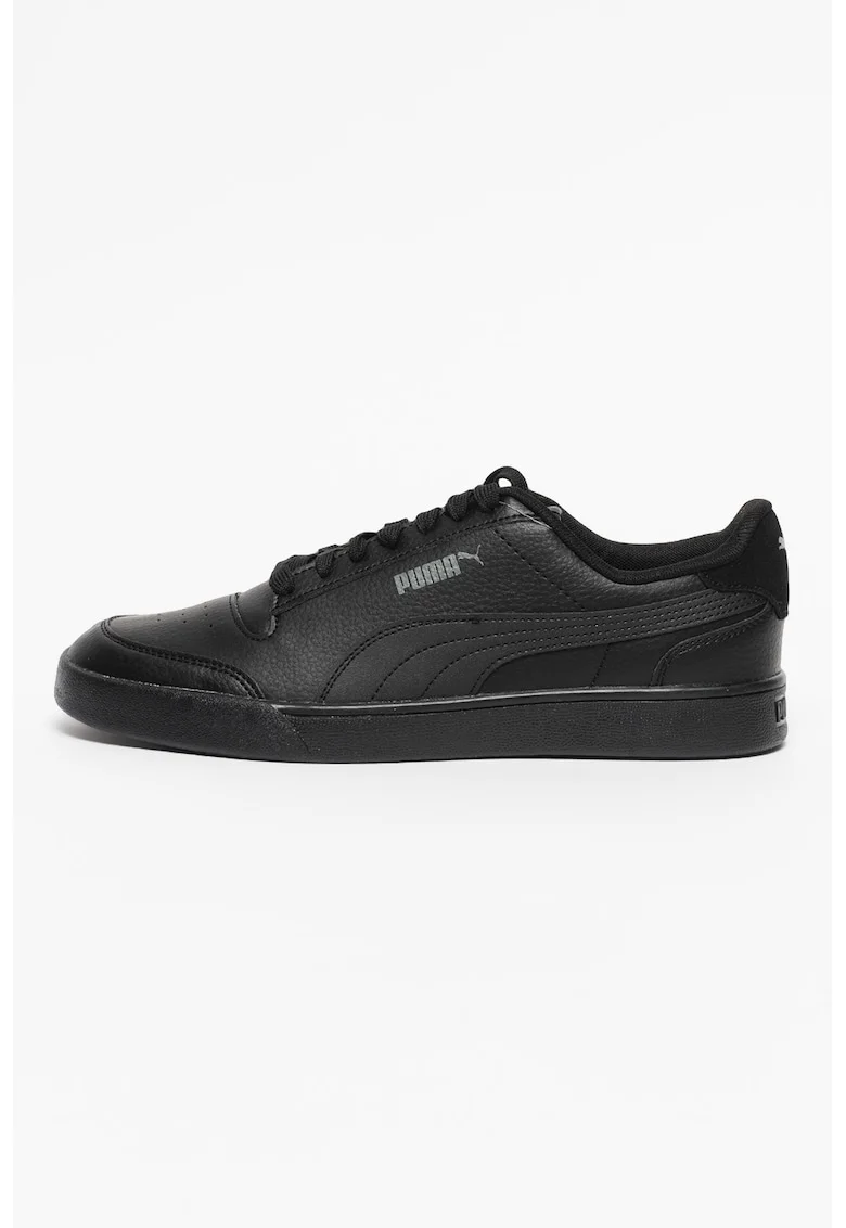 Pantofi sport de piele ecologica Shuffle, Negru