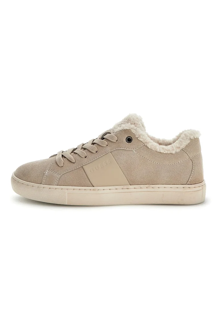 Pantofi sport de piele intoarsa cu captuseal din material teddy Toda, Bej