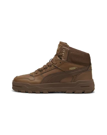 Pantofi sport mid-high cu insertii de piele Rebound Abrupt Cast, Maro scortisoara