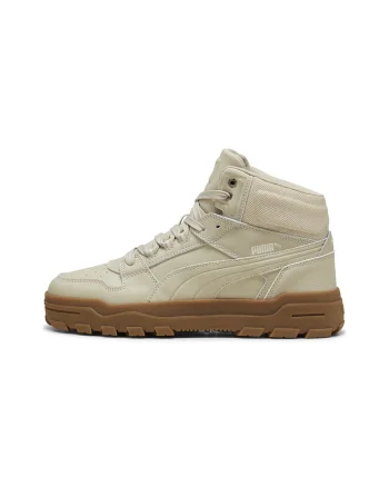 Pantofi sport mid-high cu insertii de piele Rebound Abrupt Cast, Maro scortisoara/Bej deschis