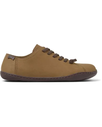 Pantofi de piele nabuc Peu Cami, Maro