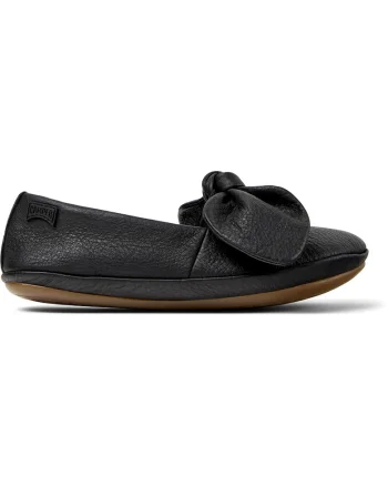 Balerini de piele cu funda Ballerinas Right, Negru