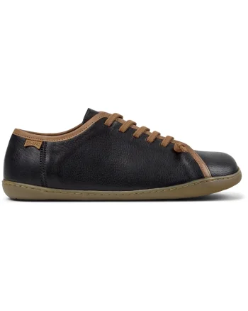 Pantofi sport din piele cu sireturi elastice G3D Peu Cami Twins, Negru