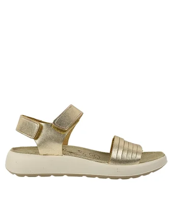 Sandale casual, dama,  757081 auriu, piele naturala, Auriu