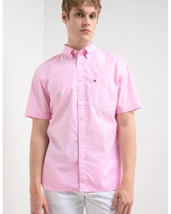 Camasa Oxford din amestec de bumbac, Roz pastel