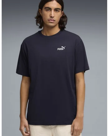 Tricou relaxed fit de bumbac Essential, Albastru ultramarin/Alb optic
