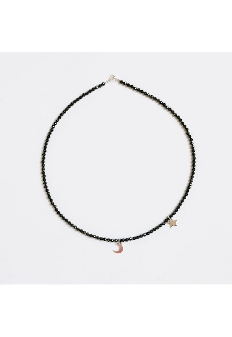 Colier handmade realizat din pietre semirpretioase spinel, accesorii argint925