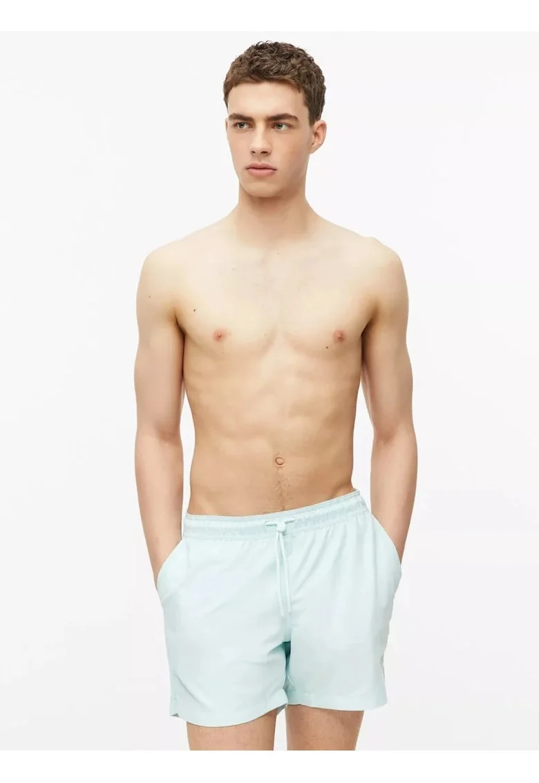 Pantaloni scurti barbati pentru inot cu croiala Regular fit, Turcoaz deschis,