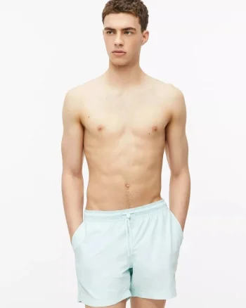 Pantaloni scurti barbati pentru inot cu croiala Regular fit, Turcoaz deschis,