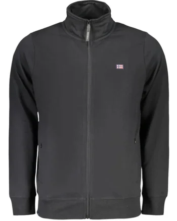 Bluza subtire barbati, fara gluga cu fermoar, Negru,