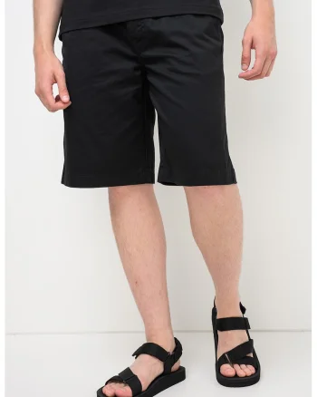 Bermude baggy din bumbac, Negru
