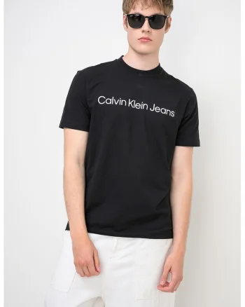 Tricou cu imprimeu logo, Negru