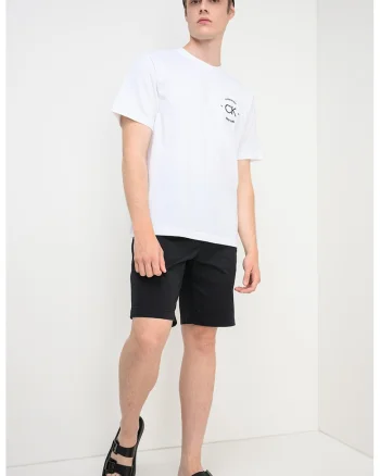 Tricou din bumbac cu imprimeu logo, Alb/Negru