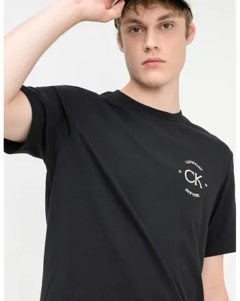 Tricou din bumbac cu imprimeu logo, Alb fildes/Negru