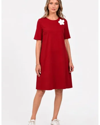 Rochie Dama,  A-Line, cu Pictura Realizata Manual V397