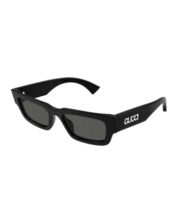 Ochelari de soare dreptunghiulari cu lentile uni, Negru