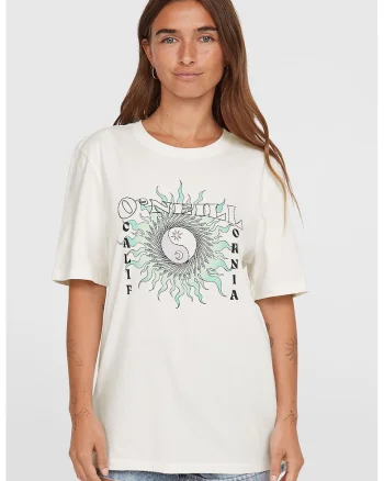 Tricou cu imprimeu grafic, Alb optic