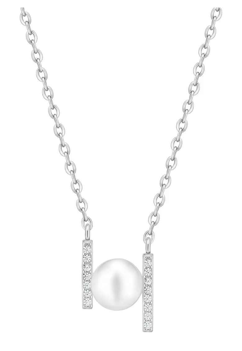 Pandant argint cu perla naturala si zirconia pavé - Aligné