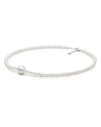 Colier argint cu perle naturale - Noblesse