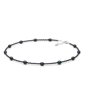 Colier argint cu perle naturale si spinel - Constelación