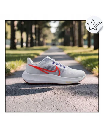 Pantofi Sport Barbati,  Air Zoom Pegasus 39, Amortizare: Spuma Nike React + 2X Zoom Air, Superior: Plasa Respirabila, Talpa Exterioara: Cauciuc Cu Profil In Forma De Fagure, Destinatie: Alergare Pe Asfalt, Antrenament, Utilizare Zilnica, Alb/Negru
