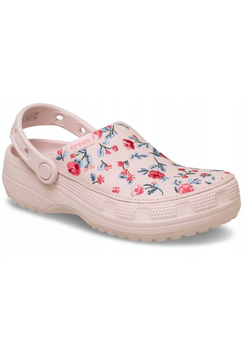 Femei, Saboti, Classic Crafted Floral Clog 212878, roz Cotton Candy, Roz