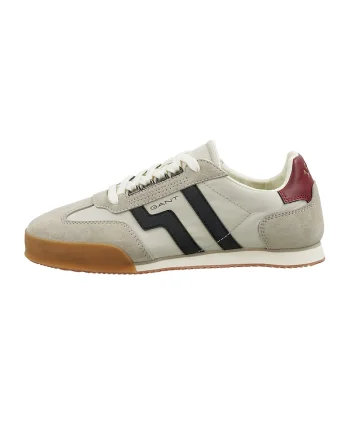 Pantofi sport cu garnituri de piele intoarsa Baylle, Grej/Bleumarin