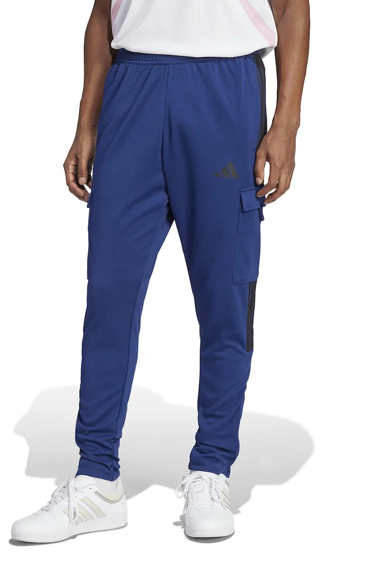 Pantaloni de trening jogger cu logo, Negru/Albastru inchis