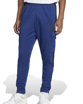 Pantaloni de trening jogger cu logo, Negru/Albastru inchis