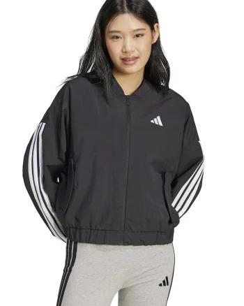 Bluza de trening cu guler baseball si fermoar, Alb/Negru