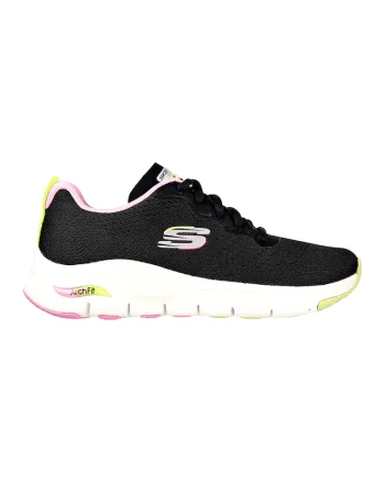 Pantofi sport Arch Fit Infinity, Negru/Roz/Verde lime