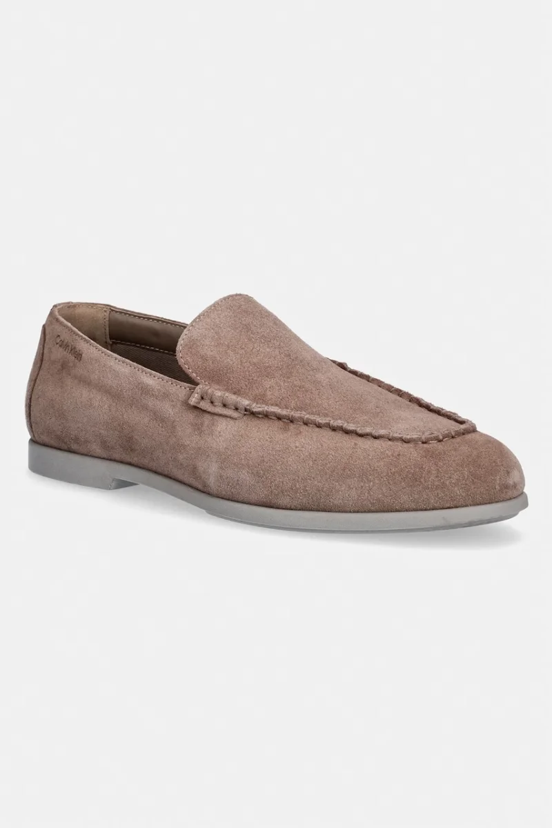 Calvin Klein mocasini pentru bărbați din piele întoarsă LOW PROF LOAFER SU