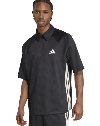 Tricou polo cu maneci raglan, Negru