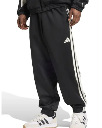Pantaloni de trening cu logo si snur Stadium, Negru