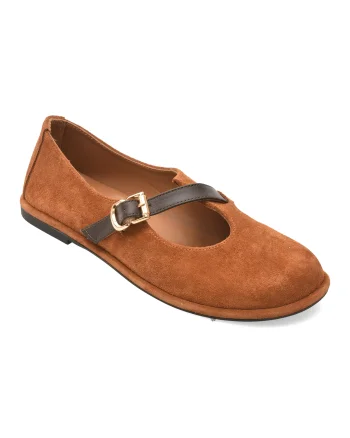 Pantofi EPICA maro, 2184053, din piele intoarsa