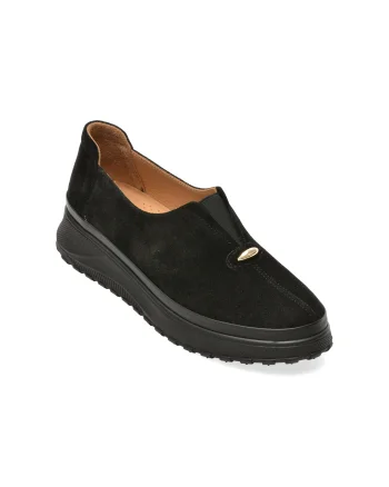 Pantofi EPICA negri, 381139, din piele intoarsa